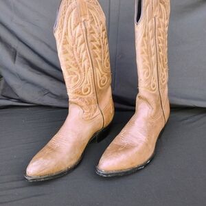 Source Unknown Men's Tan Leather Western Boots